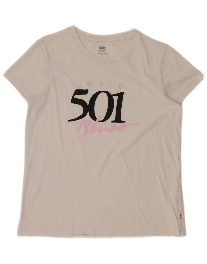 Женская футболка с рисунком LEVI'S Top UK 14 Medium White