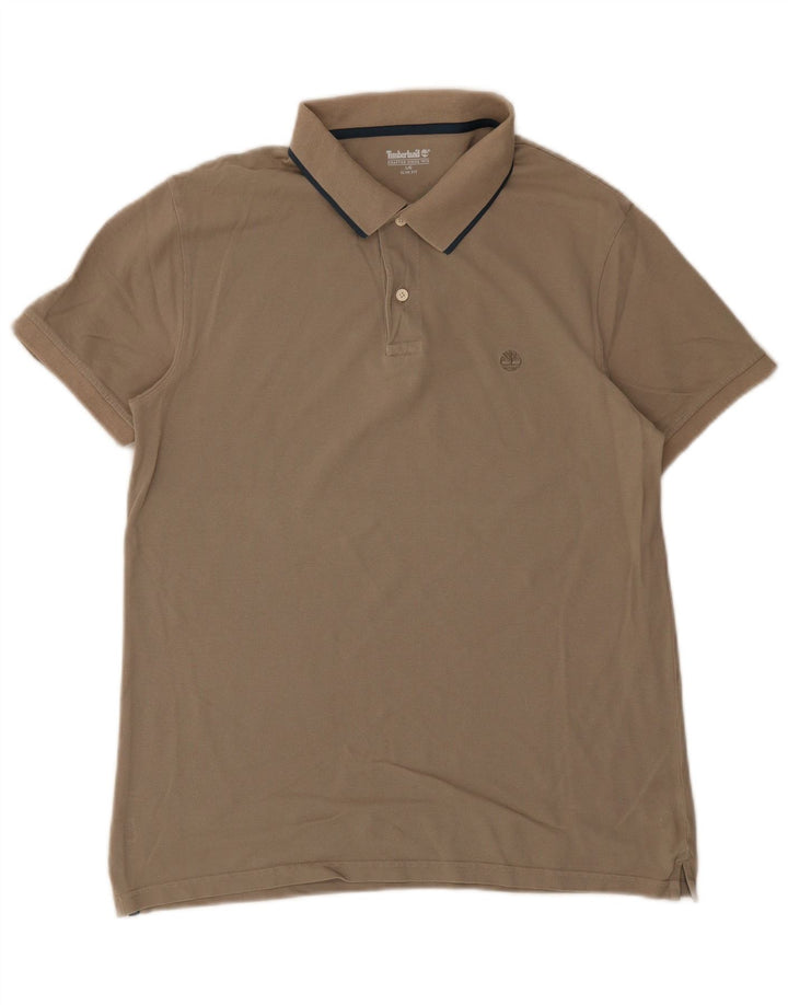 Мужская рубашка поло Timberland Slim Fit, большая серая