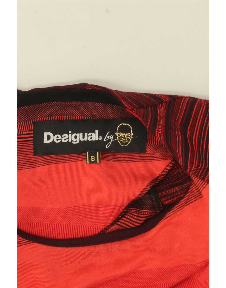Женское платье-футляр Desigual UK 10, маленькое красное в полоску