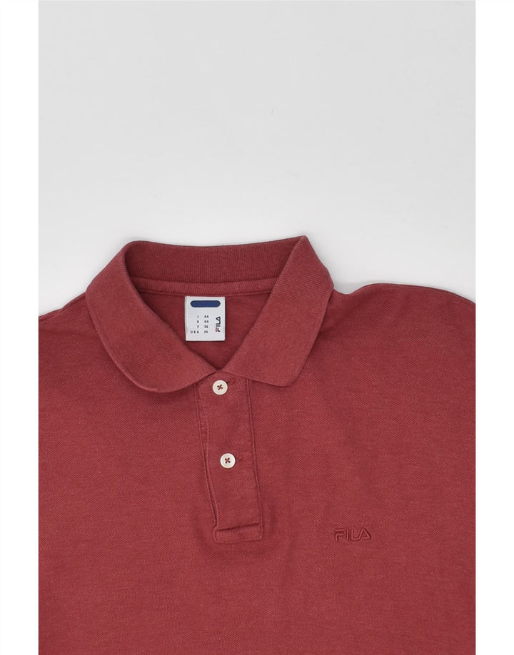 FILA Mens Polo Shirt IT 44 XS Brown Cotton | Vintage Fila | Thrift | Second-Hand Fila | Used Clothing | Messina Hembry 