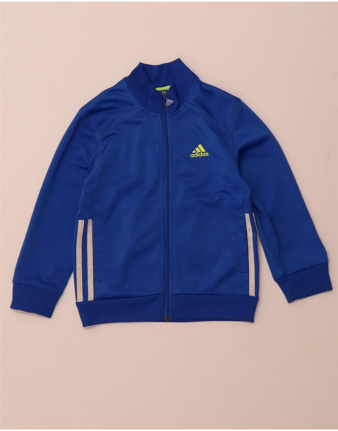 Спортивный костюм ADIDAS для мальчиков, верхняя куртка, 5-6 лет, синий полиэстер