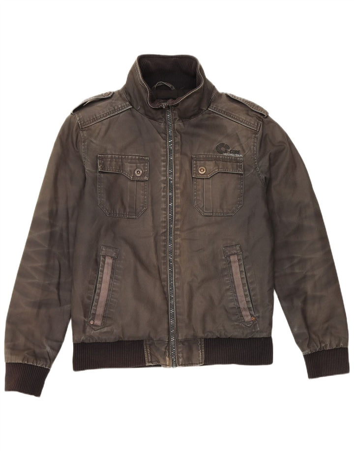 Мужская куртка в стиле милитари Jack & Jones UK 36, маленький серый хлопок