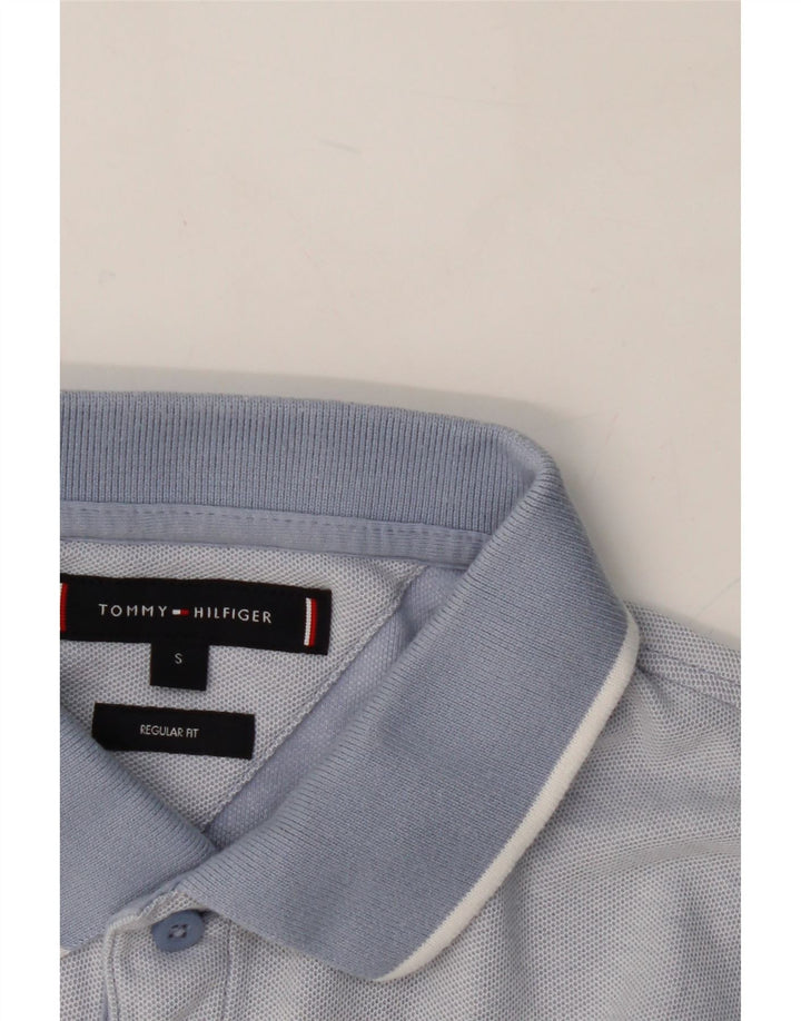TOMMY HILFIGER Mens Regular Fit Polo Shirt Small Blue Cotton Vintage Tommy Hilfiger and Second-Hand Tommy Hilfiger from Messina Hembry 