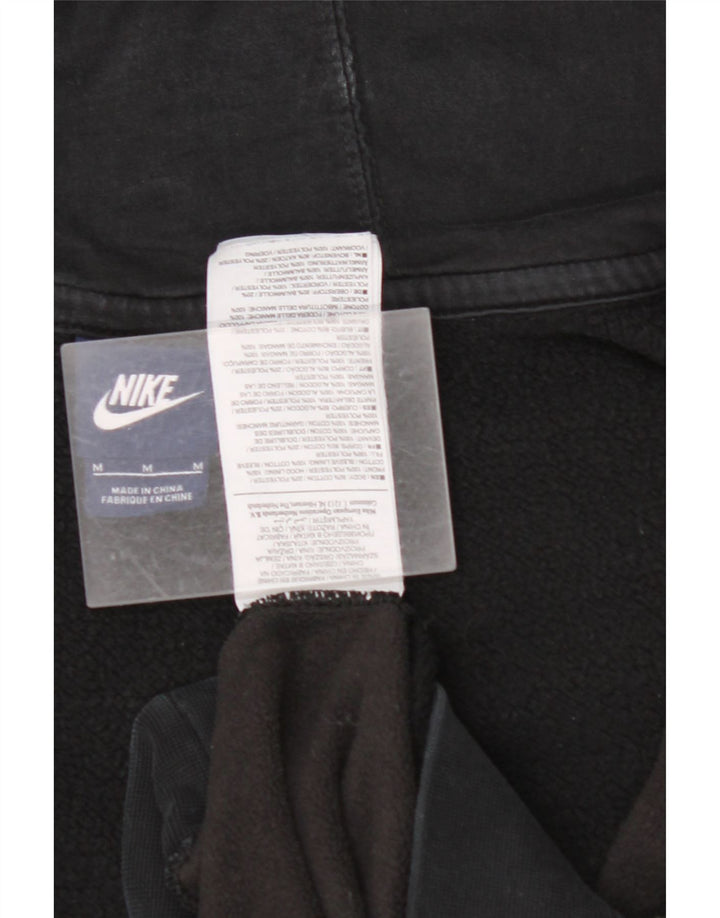 Мужской свитер с капюшоном на молнии NIKE, средний черный, хлопковый