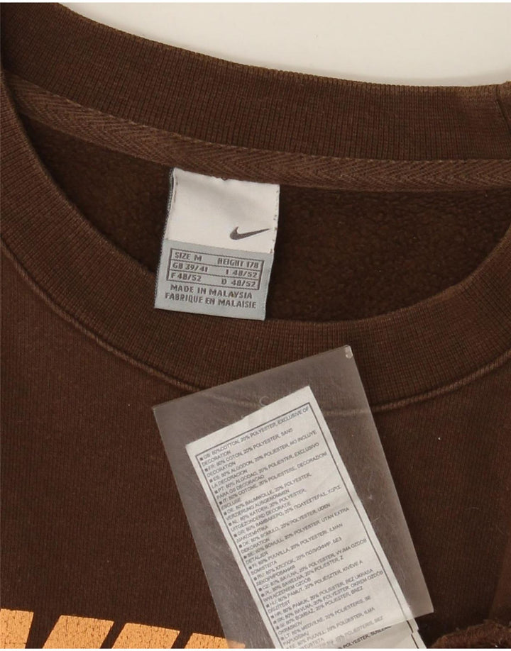 Мужской свитер с рисунком Nike UK 39/41, средний коричневый, хлопок