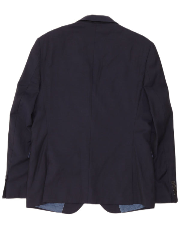 Мужской пиджак Dkny на 2 пуговицах IT 52 XL Темно-синий, шерсть