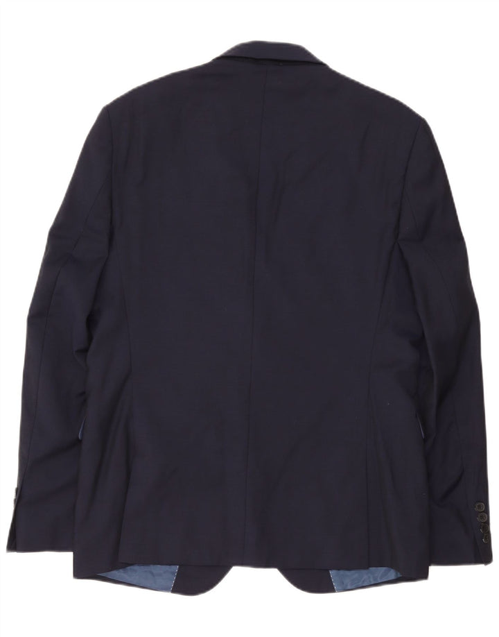 Мужской пиджак Dkny на 2 пуговицах IT 52 XL Темно-синий, шерсть