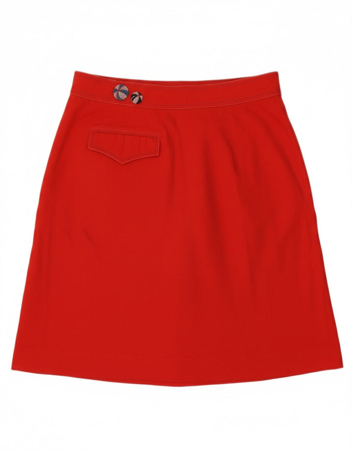 LES COPAINS Womens A-Line Skirt W28 Medium  Red