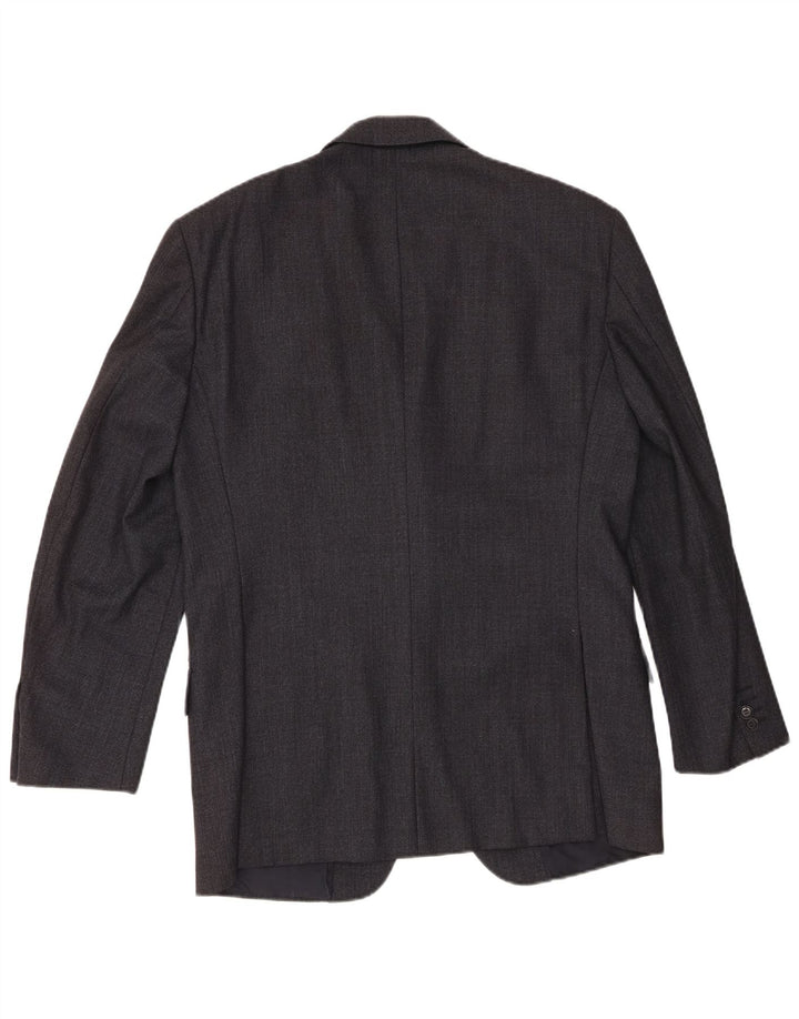 Pal Zileri Mens 3 Button Blazer Jacket IT 50 Large Grey Virgin Wool