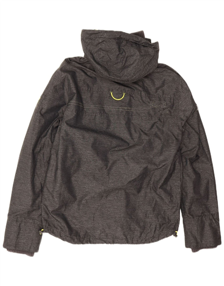 Мужская ветровка с капюшоном Superdry Windattacker UK 40, большой серый нейлон