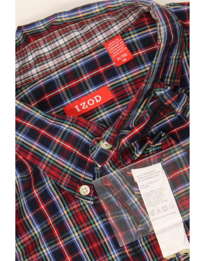 IZOD Mens Shirt XL Multicoloured Check Cotton Vintage Izod and Second-Hand Izod from Messina Hembry 