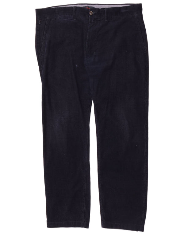Мужские прямые вельветовые брюки Marks & Spencer Blue Harbour W38 L29 темно-синие