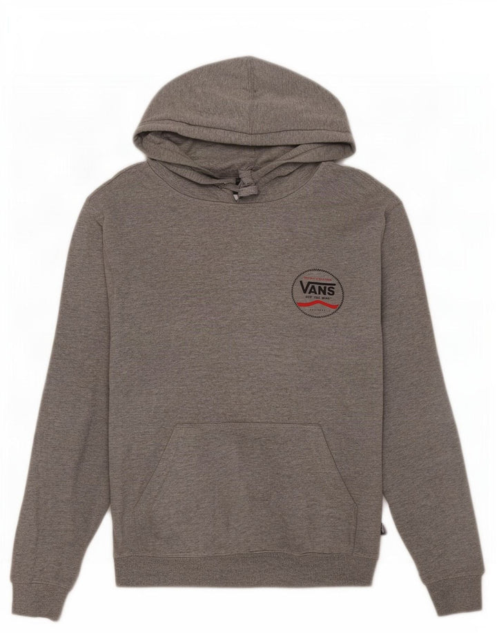 Мужской джемпер с капюшоном с рисунком Vans, маленький серый в крапинку