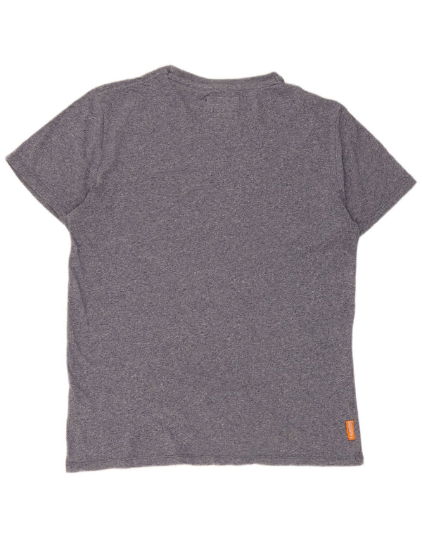 Мужская футболка Superdry Top XL Темно-синяя в крапинку из хлопка