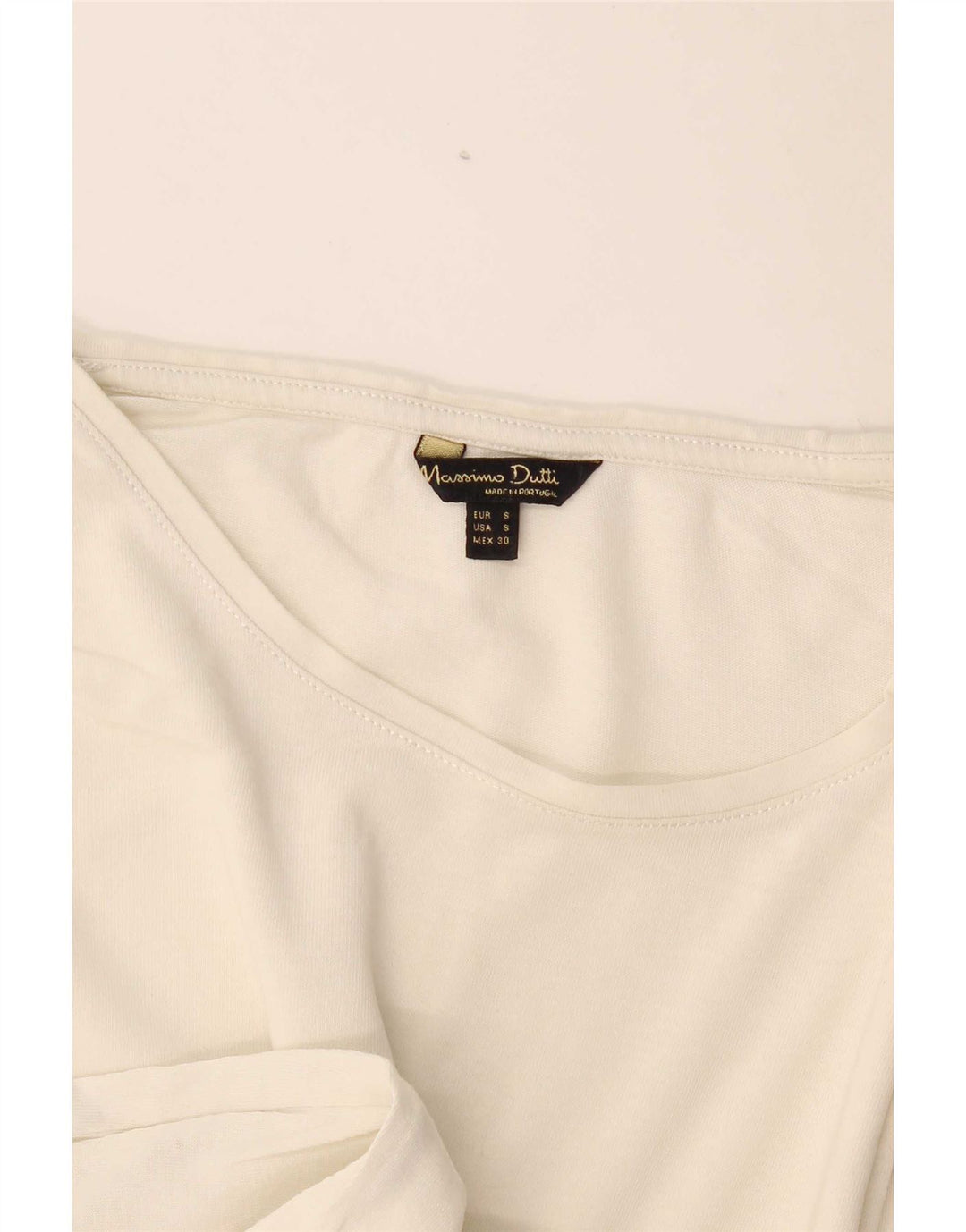 Женская футболка Massimo Dutti Top UK 10 Small Off White