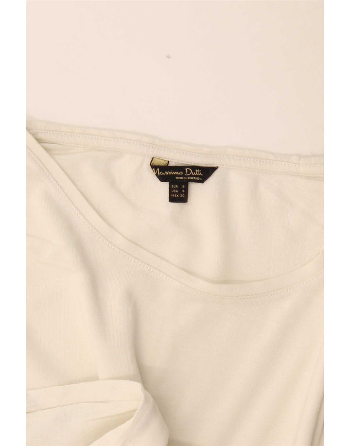 Женская футболка Massimo Dutti Top UK 10 Small Off White