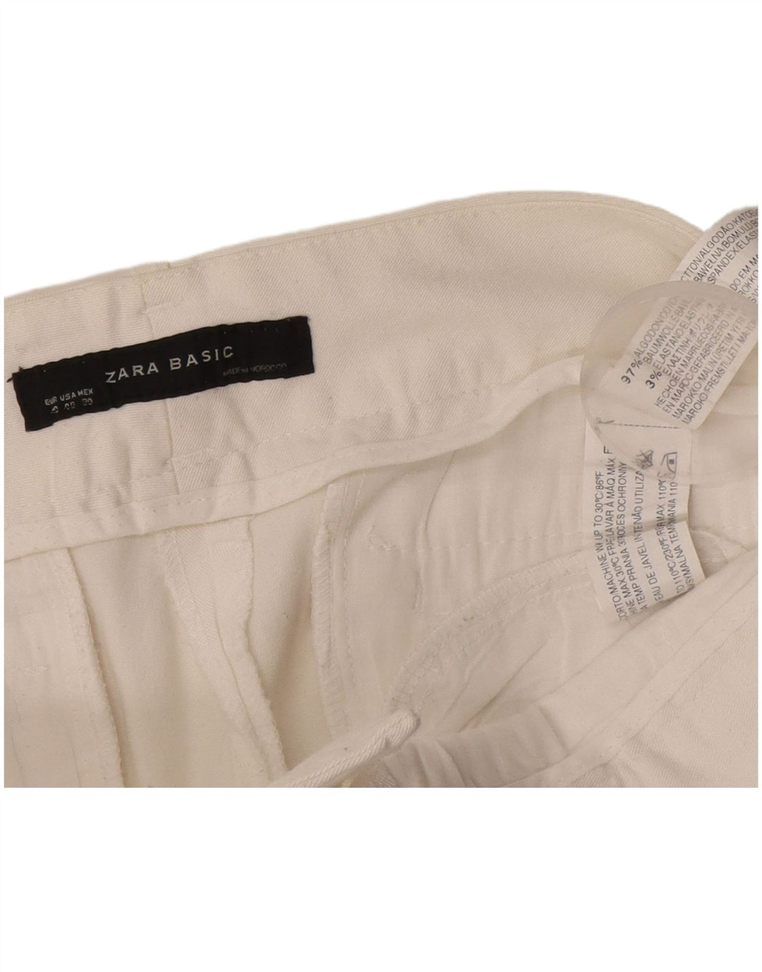Женские шорты чинос Zara EU 40 Medium W30 Белый хлопок