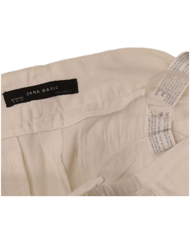 Женские шорты чинос Zara EU 40 Medium W30 Белый хлопок