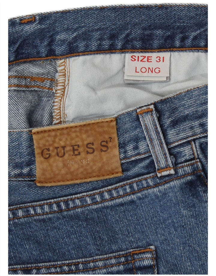 Мужские прямые джинсы Guess W31 L31 синие, хлопок
