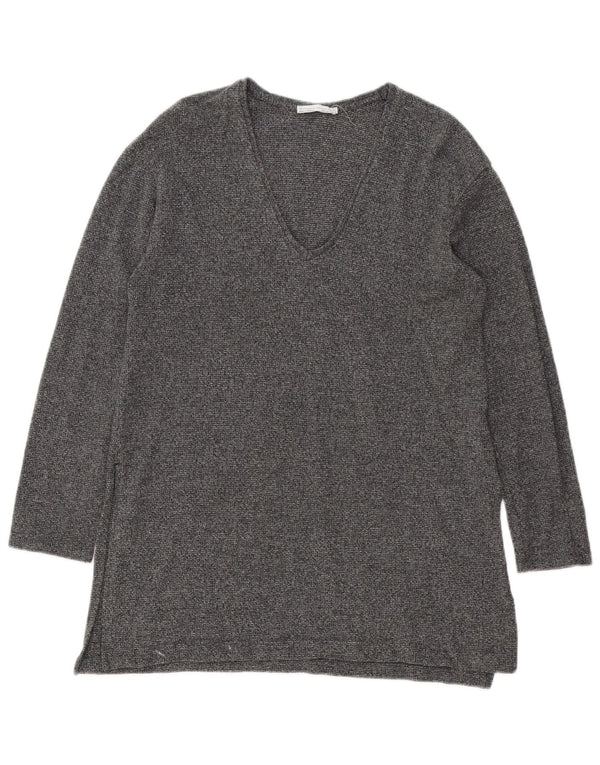 Женская туника с длинным рукавом Zara UK 14, большой серый цвет