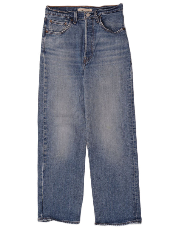 Женские прямые джинсы Levi's с высокой талией W27 L27, синий хлопок