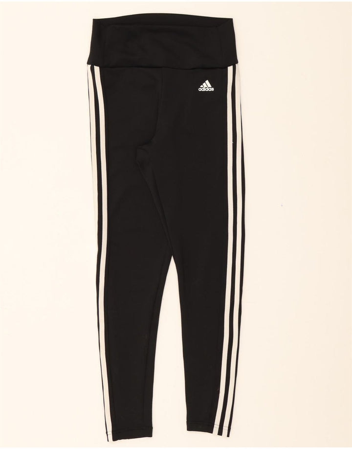 ADIDAS Womens Leggings UK 8/10 Small  Black Polyester Vintage Adidas and Second-Hand Adidas from Messina Hembry 