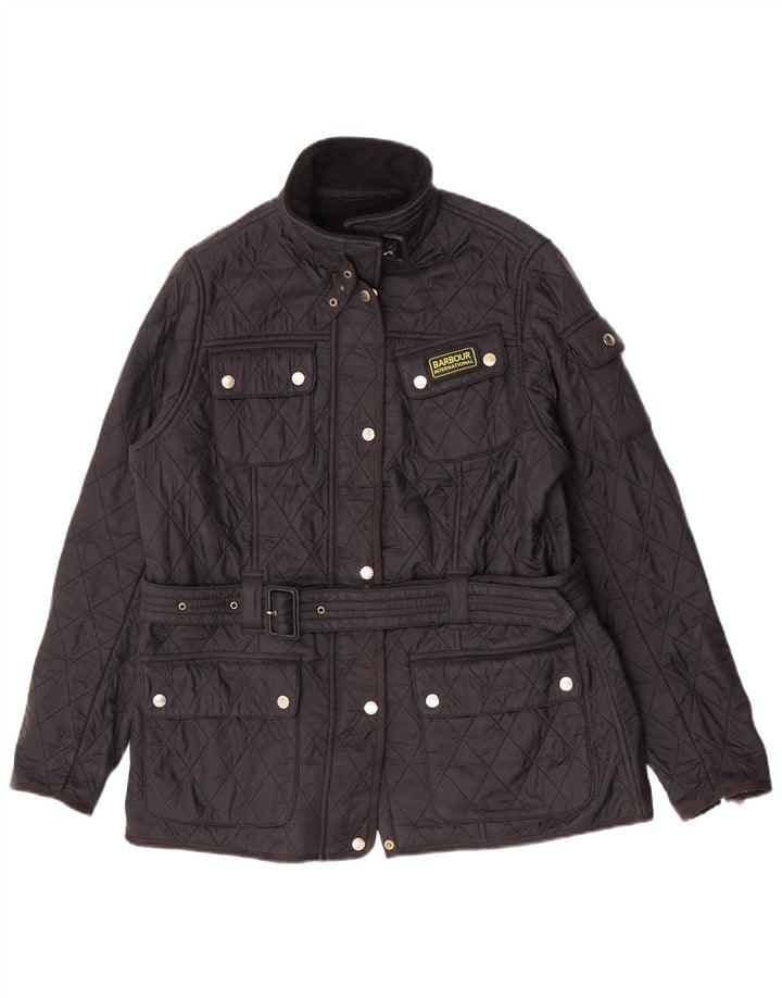 Женская стеганая куртка Barbour UK 18 XL черная из полиамида