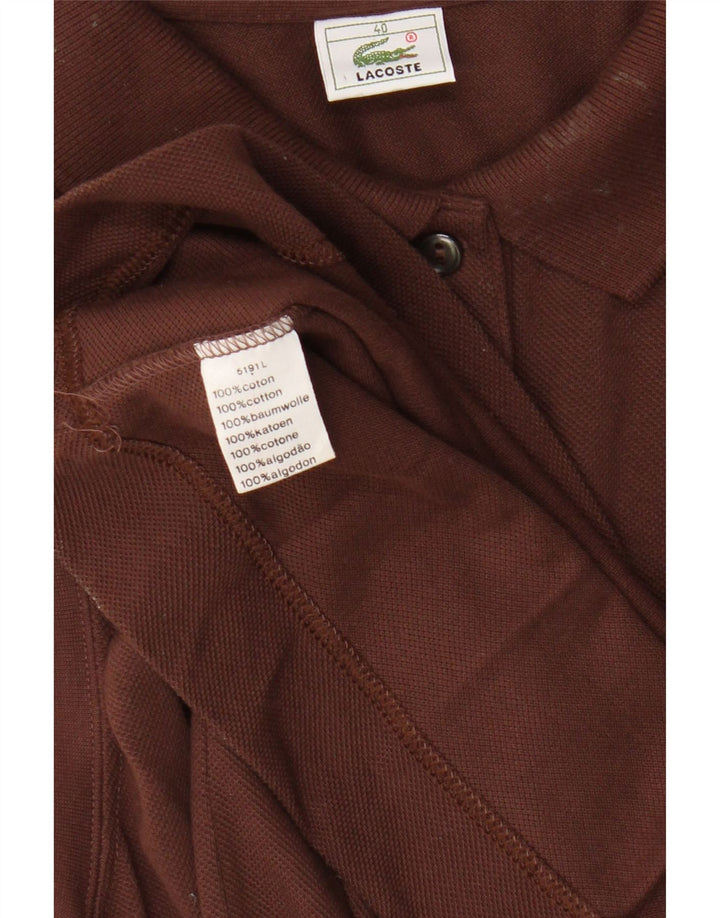 Женское платье-поло без рукавов Lacoste, размер 40, средний коричневый хлопок, хлопок