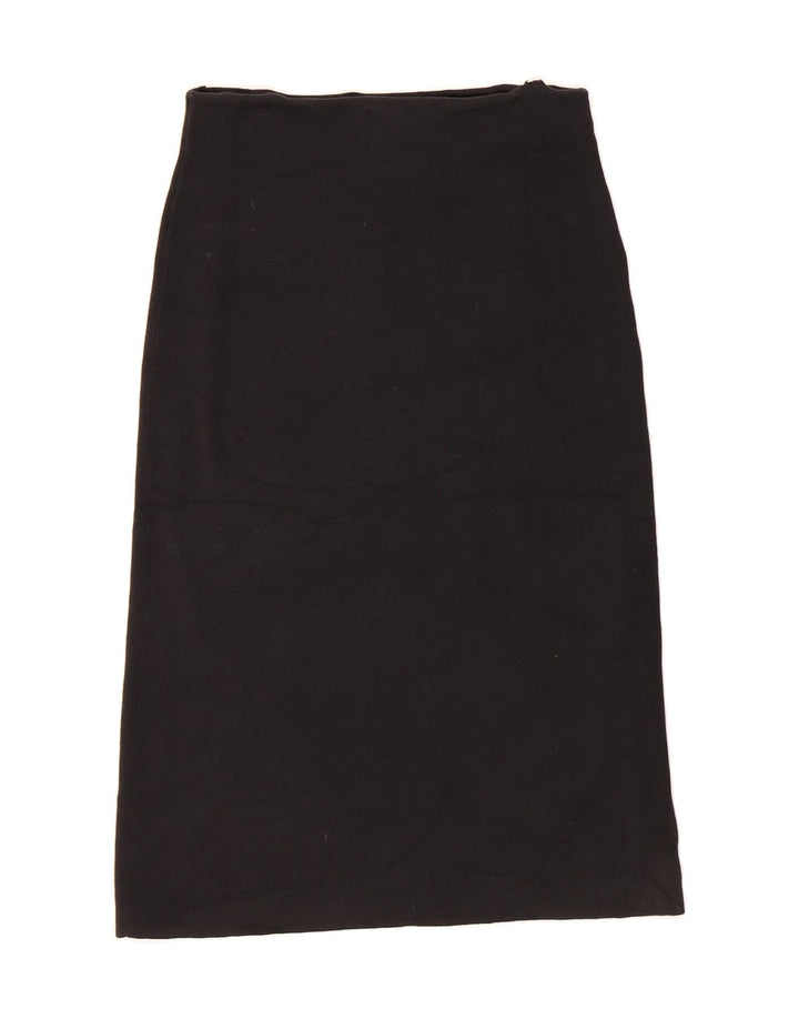 J. CREW Womens Maxi Skirt UK 14 Medium W32  Black Cotton Vintage J. Crew and Second-Hand J. Crew from Messina Hembry 