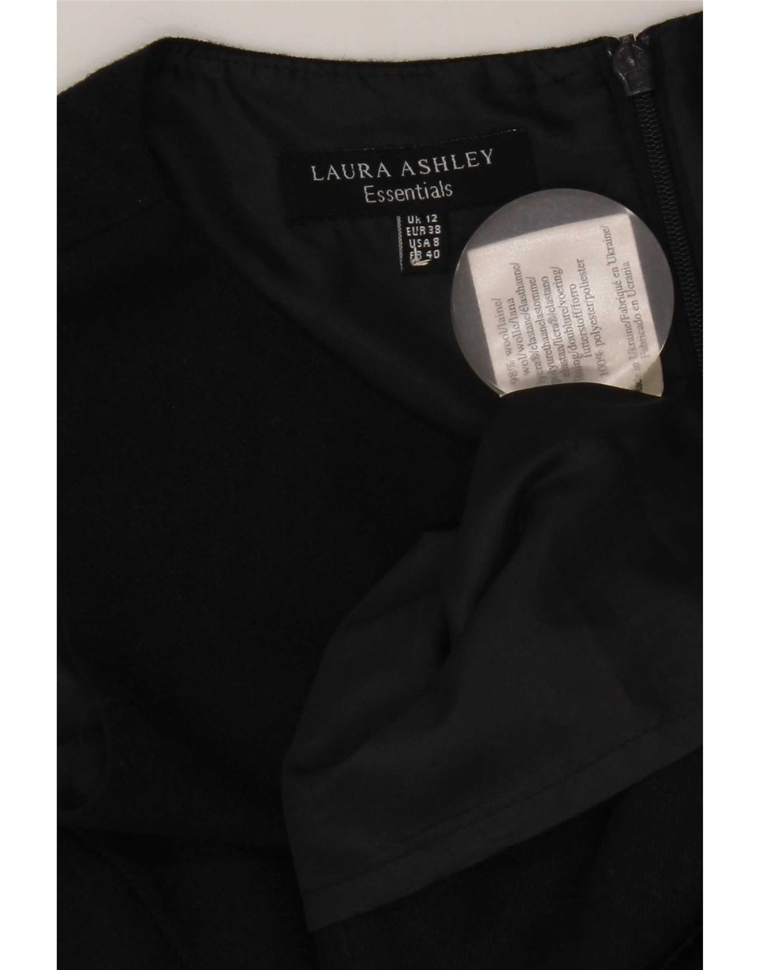 Женское платье-футляр Laura Ashley UK 12, средний темно-синий, шерсть