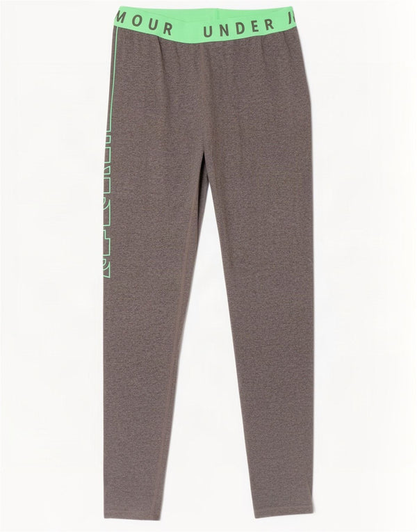 Женские леггинсы с рисунком Under Armour UK 4 XS, серые с цветными блоками