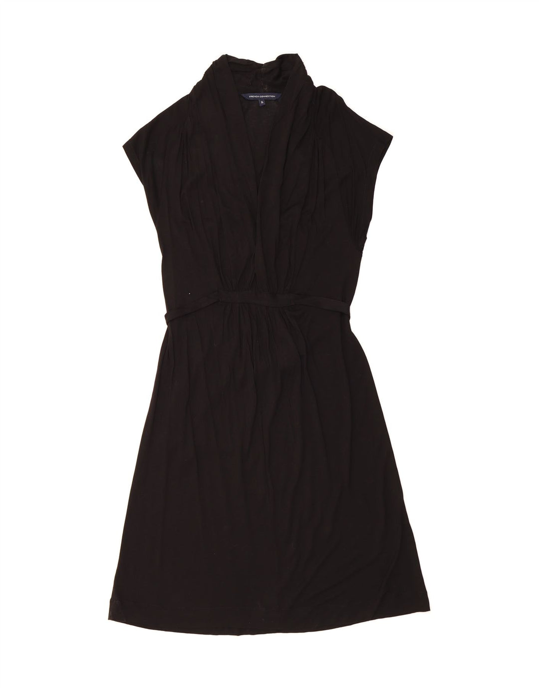 FRENCH CONNECTION Womens A-Line Dress UK 14 Large  Black Viscose Vintage French Connection and Second-Hand French Connection from Messina Hembry 