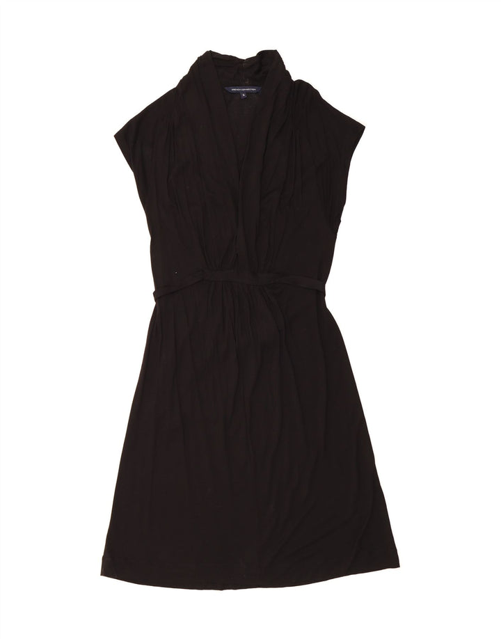 FRENCH CONNECTION Womens A-Line Dress UK 14 Large  Black Viscose Vintage French Connection and Second-Hand French Connection from Messina Hembry 