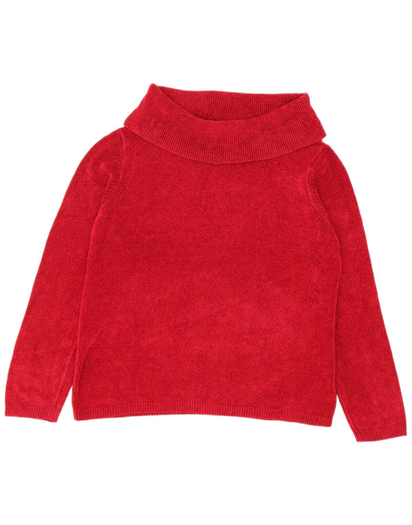 Женский джемпер с высоким воротником Marks & Spencer UK 18 XL, красный вискоза