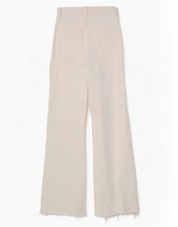 Женские широкие джинсы с завышенной талией Zara EU 34 2XS W24 L33, белый хлопок