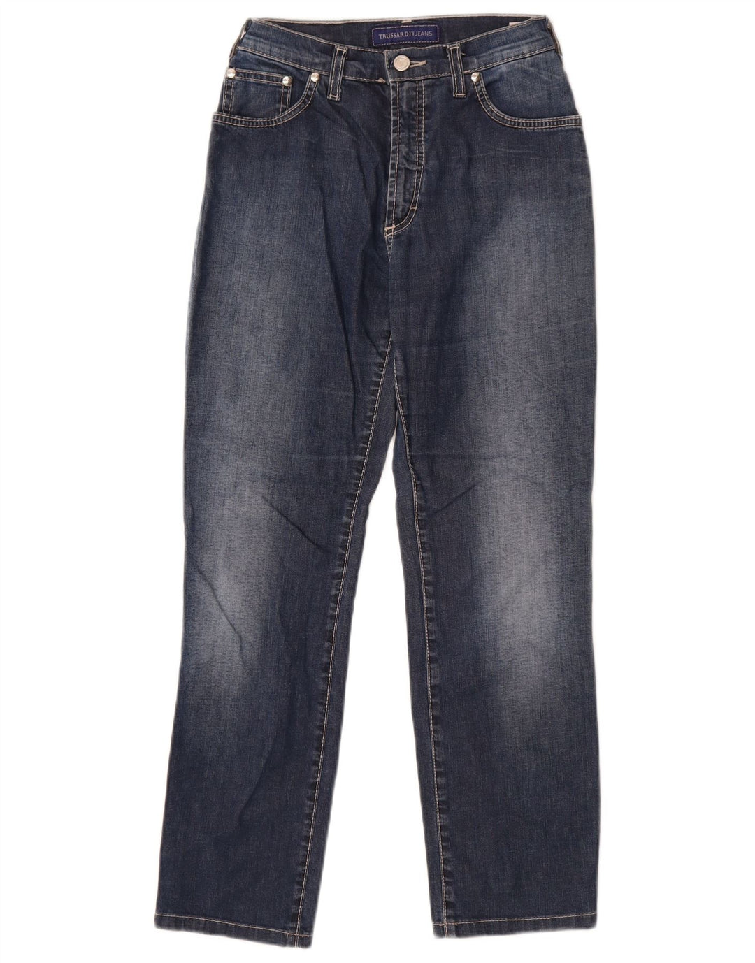 Женские прямые джинсы Trussardi W31 L27 синие, хлопок