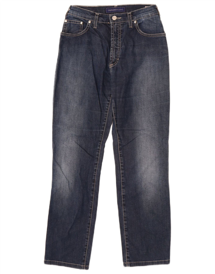 Женские прямые джинсы Trussardi W31 L27 синие, хлопок