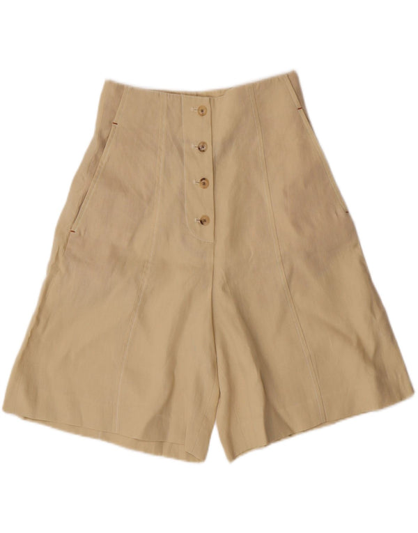 Женские шорты чинос Paul Smith с высокой талией и широкими штанинами IT 40, маленькие W25, бежевые