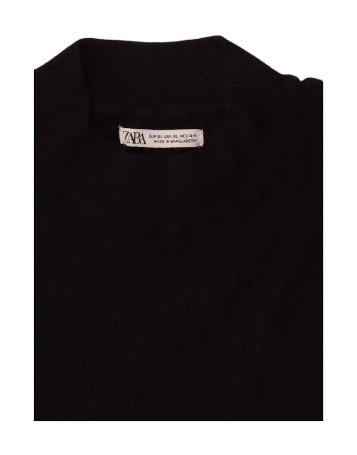 Женский топ Zara с длинным рукавом UK 18 XL, черный