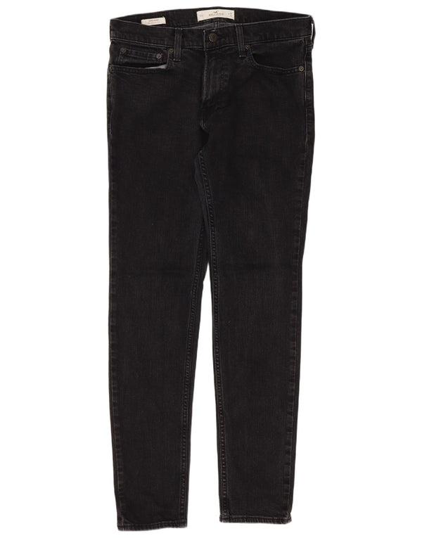 Мужские супер зауженные джинсы Hollister W32 L32, черный хлопок