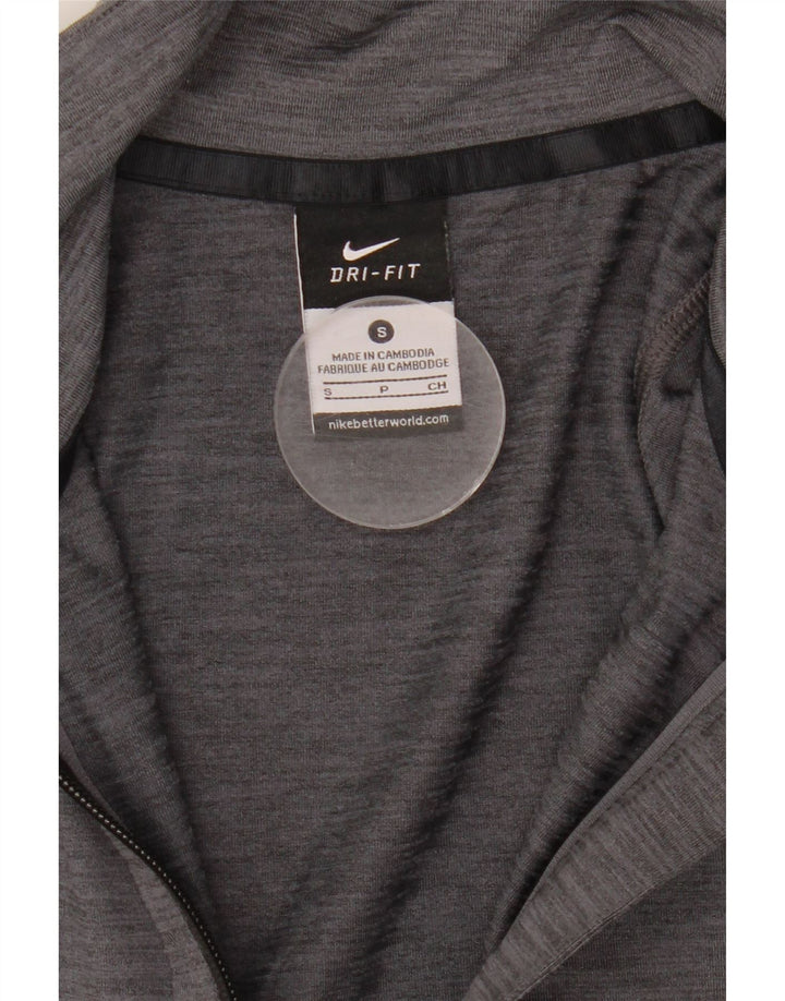 Женская спортивная куртка Nike Dri Fit UK 10, маленькая серая в крапинку