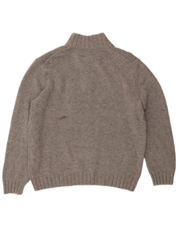 Мужской свитер NAUTICA с воротником на пуговицах, XL, серый в крапинку, акрил