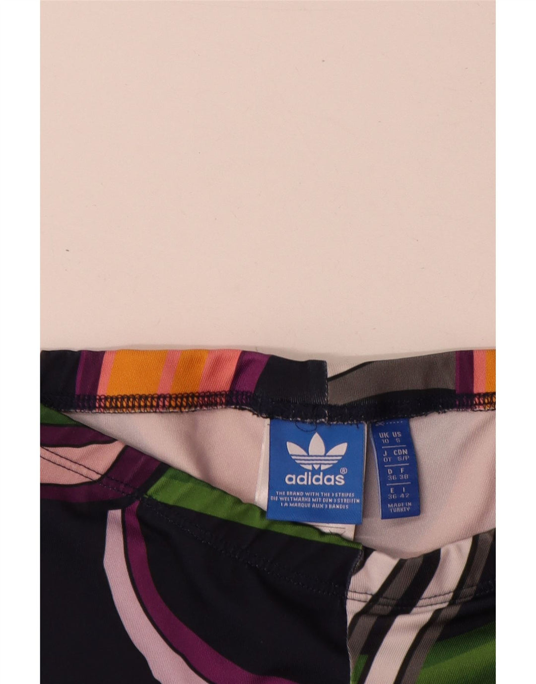 Женские леггинсы Adidas UK 10, маленькие разноцветные цветочные полиэстера