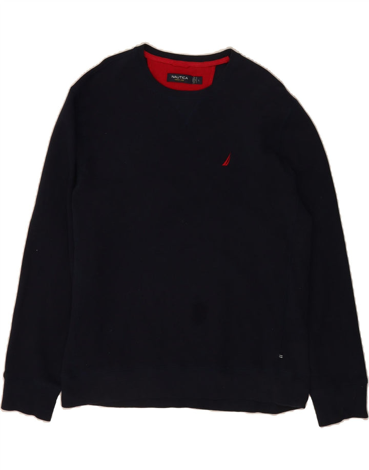 NAUTICA Mens Sweatshirt Jumper Large Navy Blue Cotton Vintage Nautica and Second-Hand Nautica from Messina Hembry 