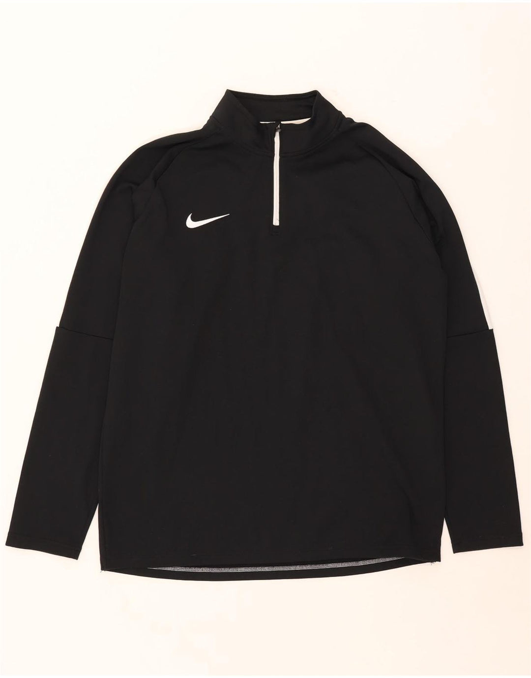 Мужской пуловер с воротником на молнии Nike Dri Fit XL, черный цветной блок