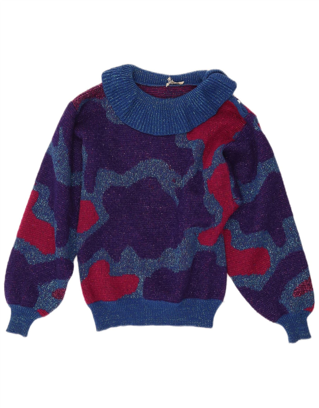 ВИНТАЖНЫЙ женский джемпер с высоким воротником, Великобритания, 10 маленьких разноцветных