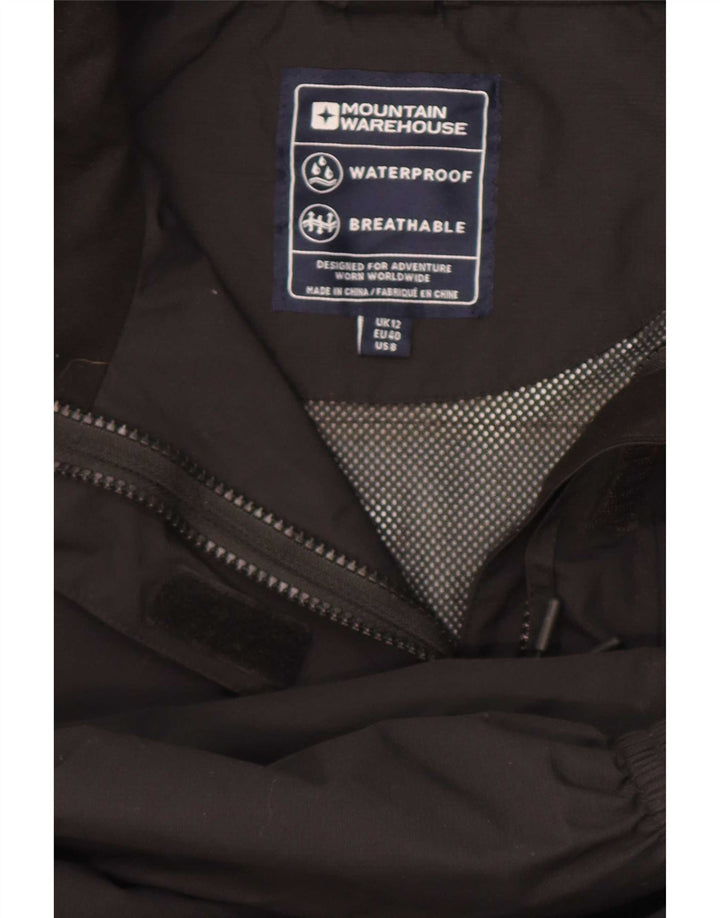 Женская дождевик с капюшоном Mountain Warehouse UK 12, средний черный полиэстер