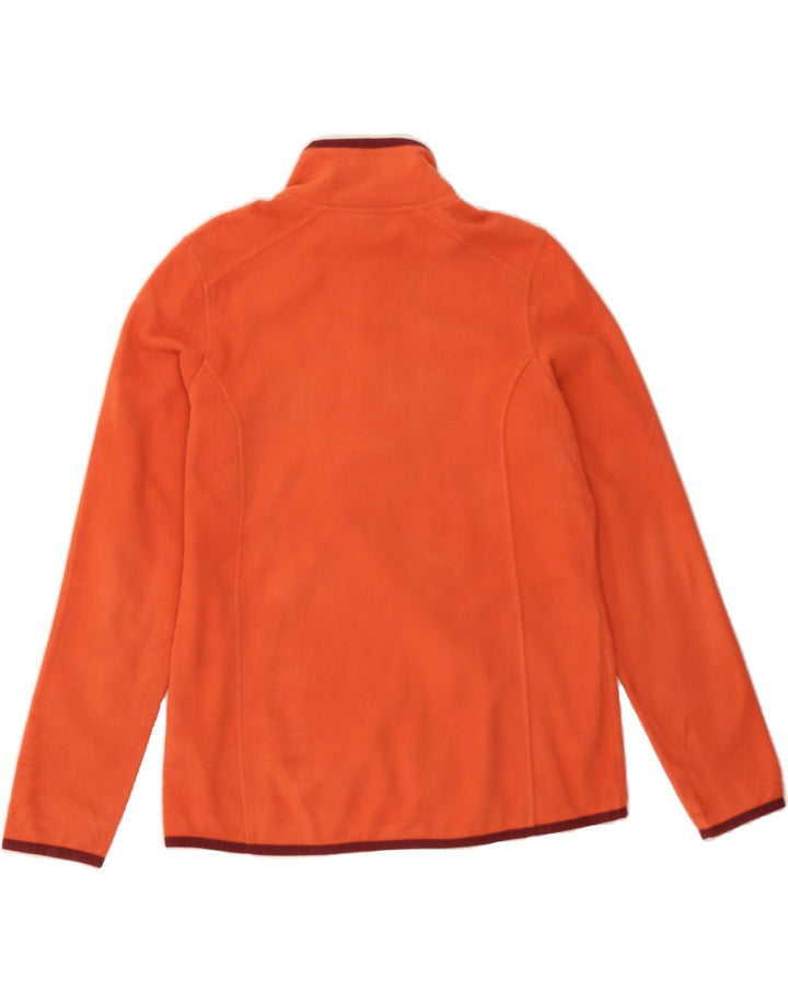 L.L.BEAN Womens Zip Neck Fleece Jumper UK 10 Small Orange Polyester Vintage L.L.Bean and Second-Hand L.L.Bean from Messina Hembry 