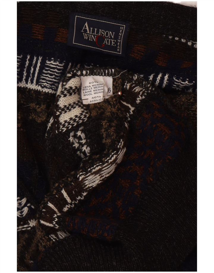 ALLISON WINGATE Мужской кардиган-свитер IT 56 2XL Разноцветный Fair Isle