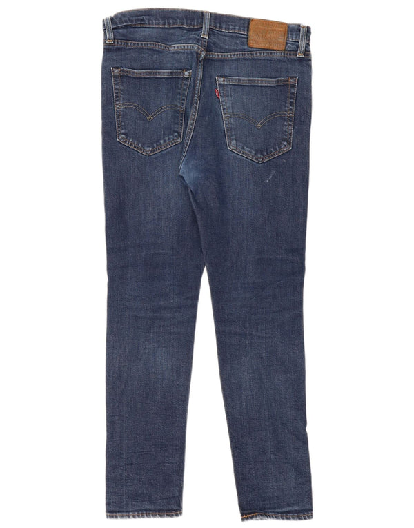 Мужские узкие зауженные джинсы Levi's W34 L29, синие, хлопок